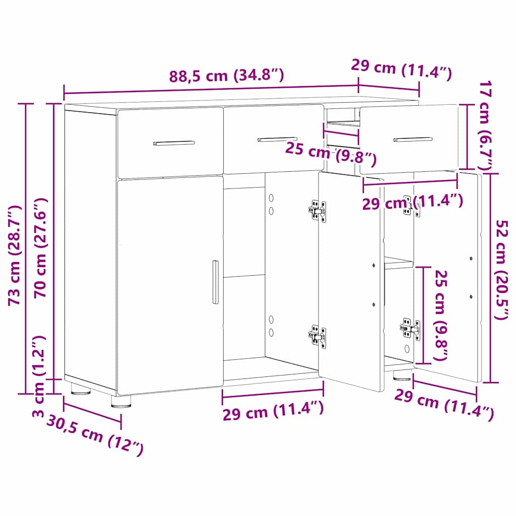 Kreveta FLORIN Crna 88,5 x 30,5 x 73 cm Konstruirano drvo