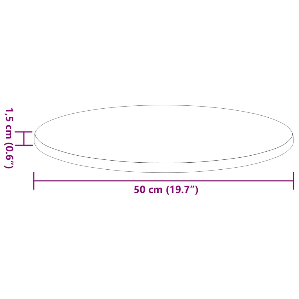 Gornji dio stola Beton siva Ø 50 x 1,5 cm Konstruirano drvo