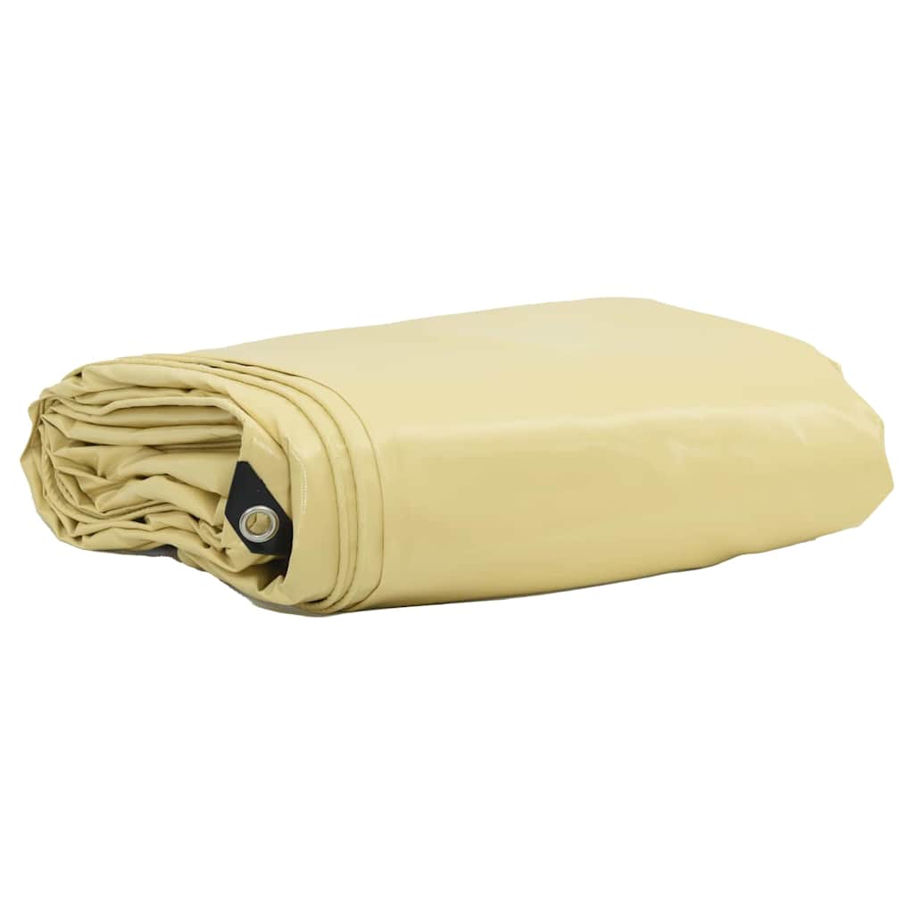 Cerada 650g / m² Bež 4 x 7 m Platno s PVC premazom