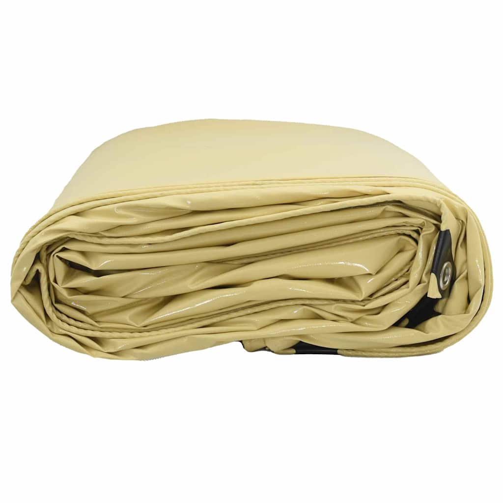 Cerada 650g / m² Bež 4 x 7 m Platno s PVC premazom