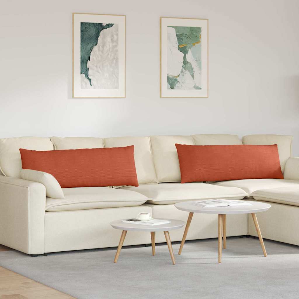Jastučići za sofu 2 pcs Crvena narančasta 120 x 40 cm