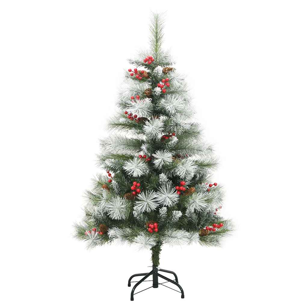 Umjetno božićno drvce S LED lampica Zelena i bijela 150 cm