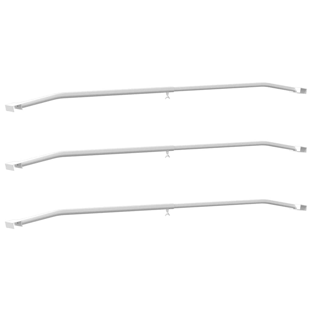 Kuka za platna za prikolice 3 pcs Srebrno 100-145 cm Aluminij