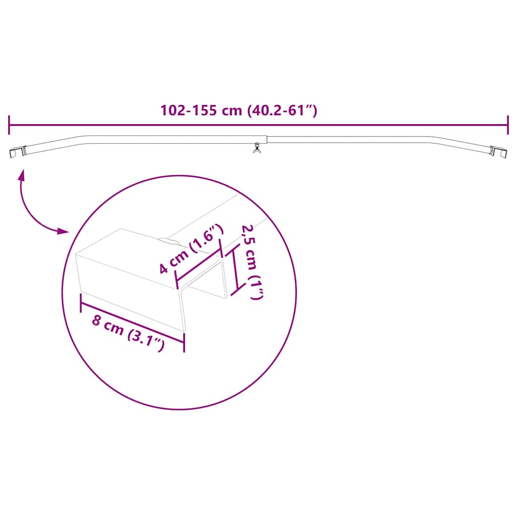 Kuka za platna za prikolice 3 pcs Srebrno 100-145 cm Aluminij