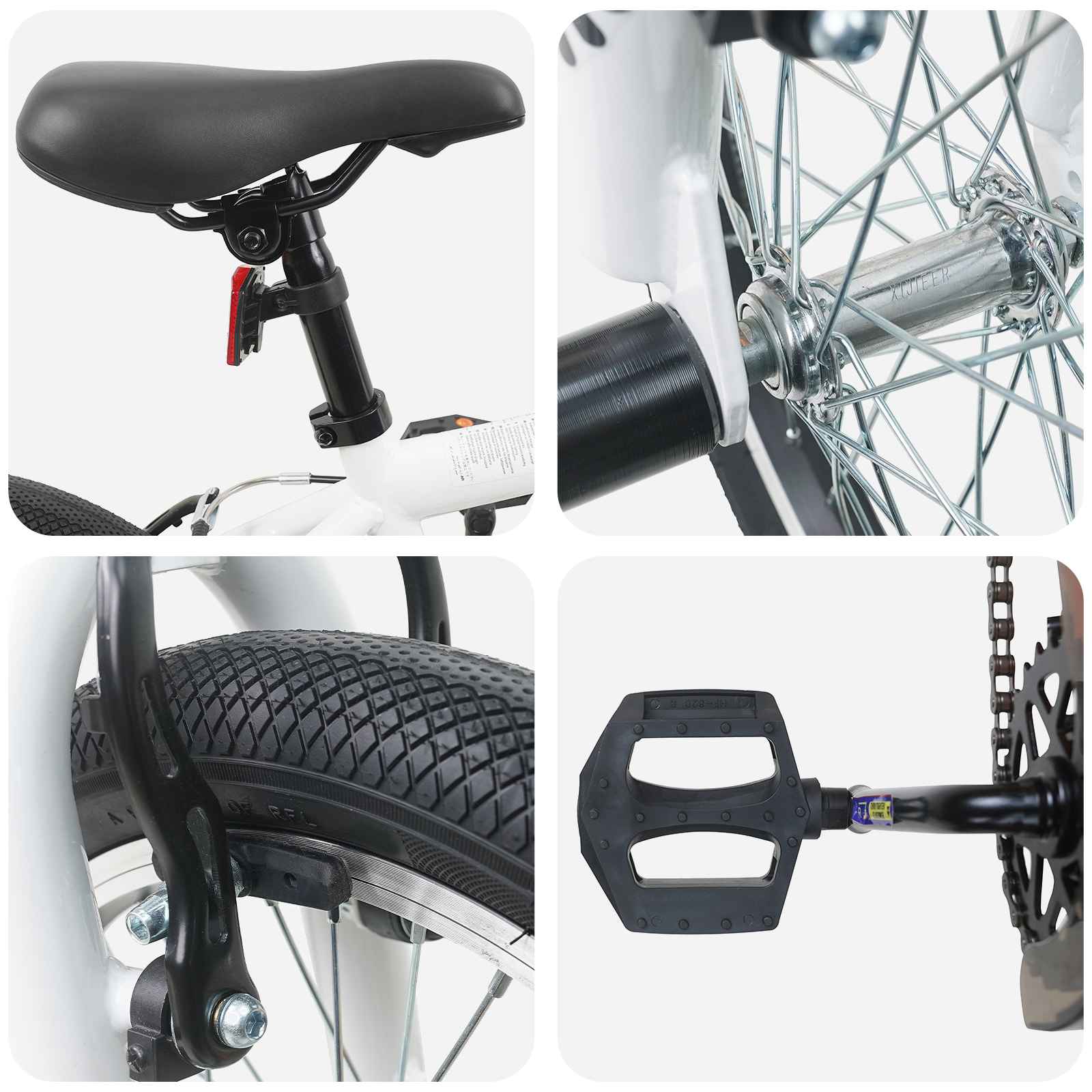 BMX Bicikl 20 Inča za osobe starije od 9 godina Bijela