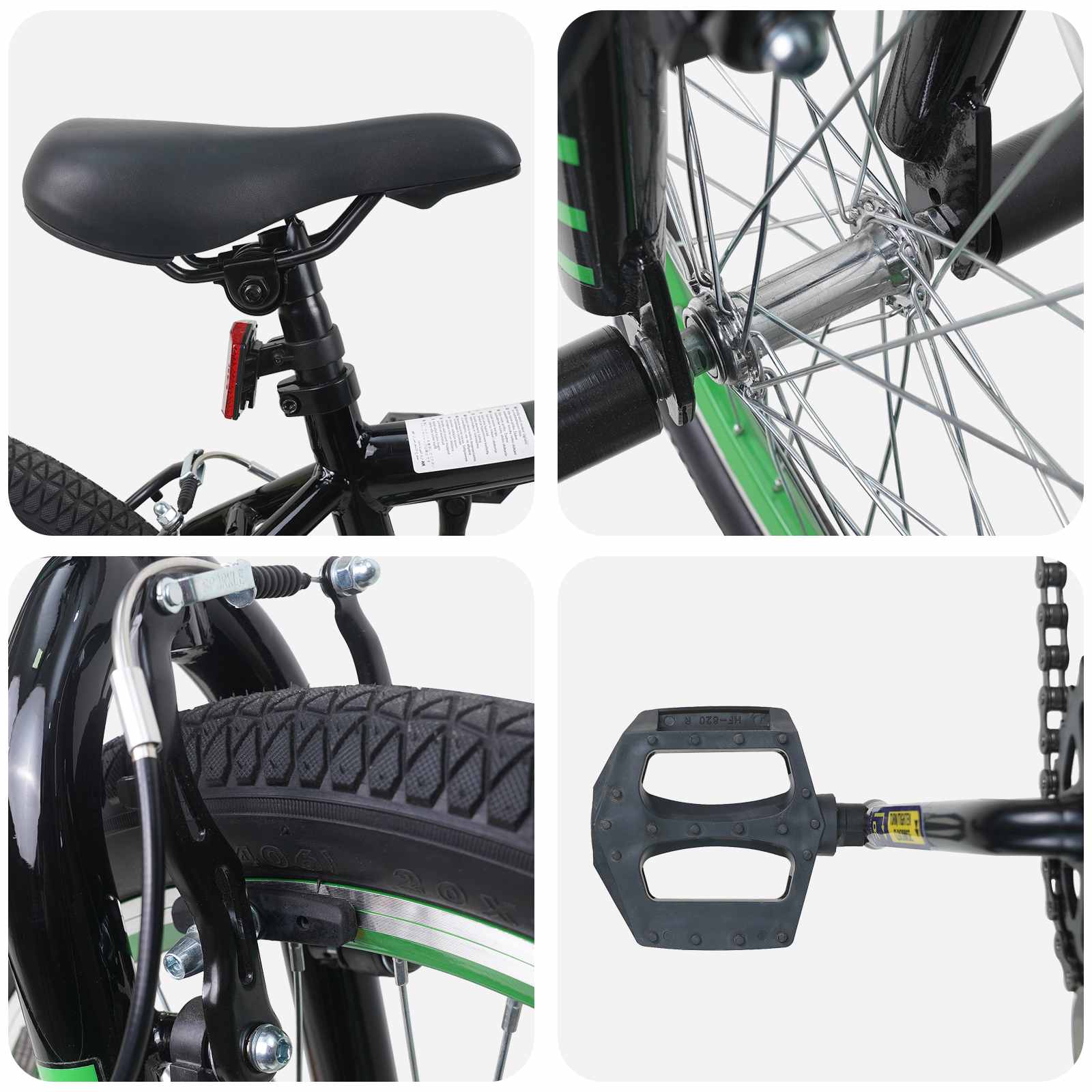 BMX Bicikl 20 Inča za osobe starije od 9 godina Crna