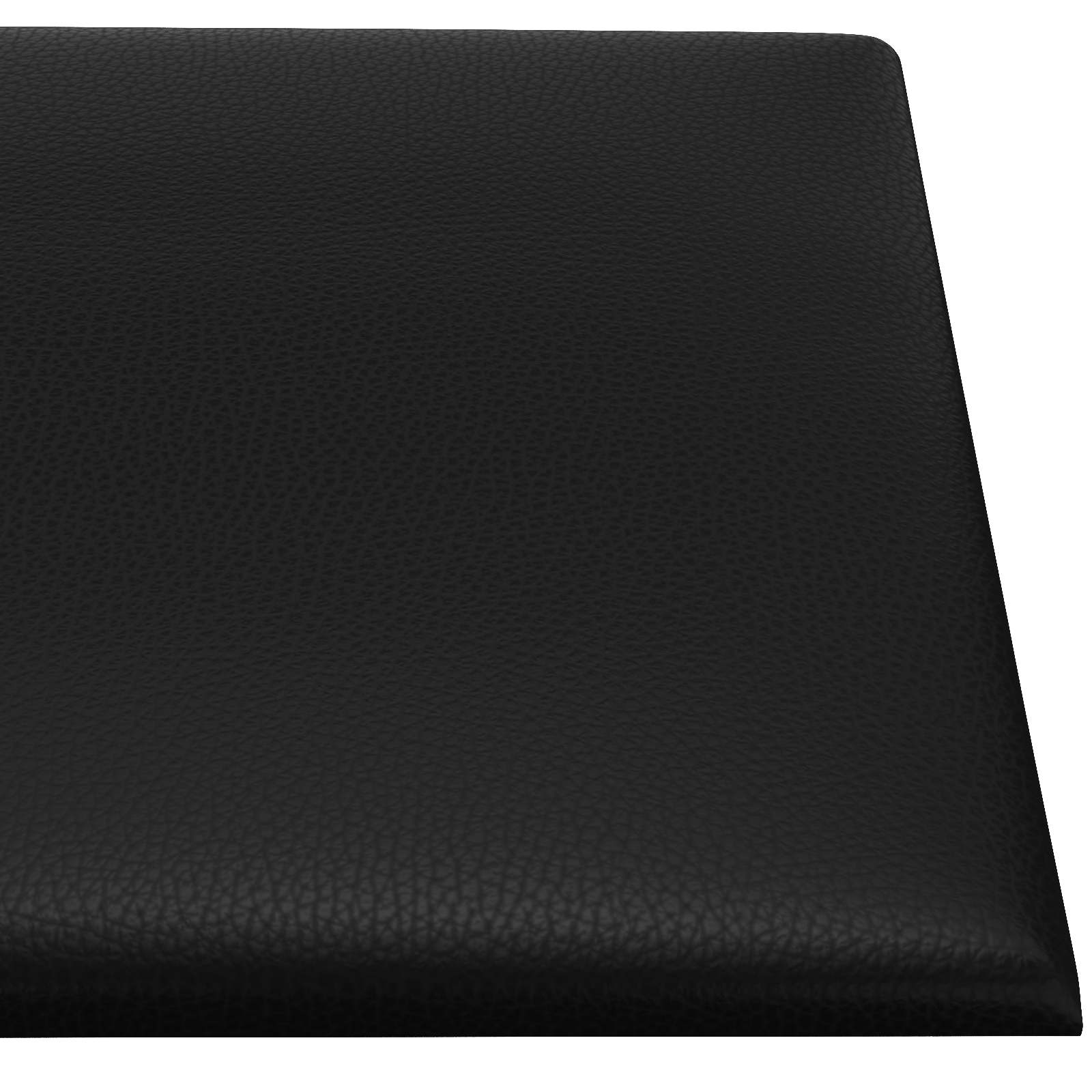 Zidna uzglavlja 12 pcs 90 x 15 cm Crna tkanina