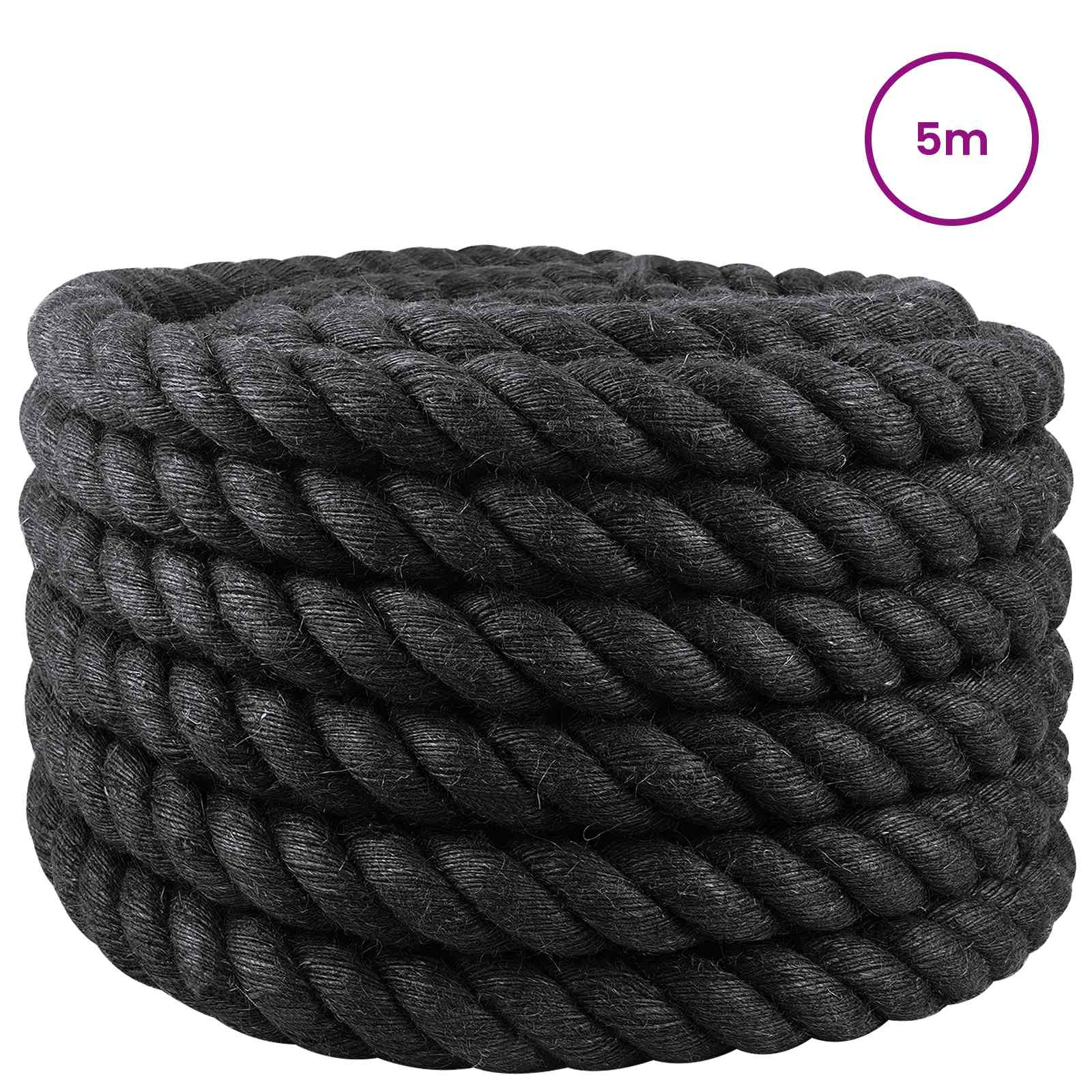 Uže od jute 60 Crna 100% Juta Tossa