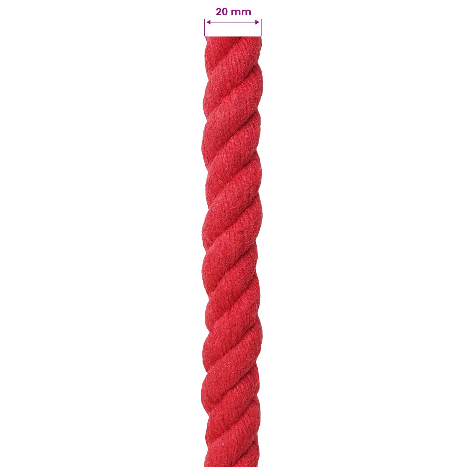 Konop Crvena 2 x 2 x 5000 cm Pamuk
