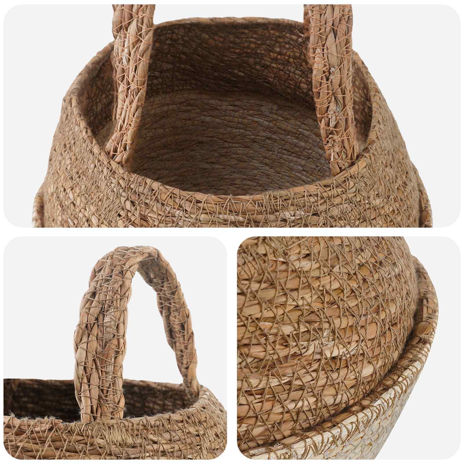 Saksija za biljke s ručkama 2 pcs Bijela Ø 22 x 20 cm
