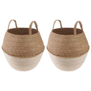 Saksija za biljke s ručkama 2 pcs Bijela Ø 32 x 32 cm