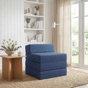 Sofa na razvlačenje Plava 200 x 70 x 15 cm Tkanina