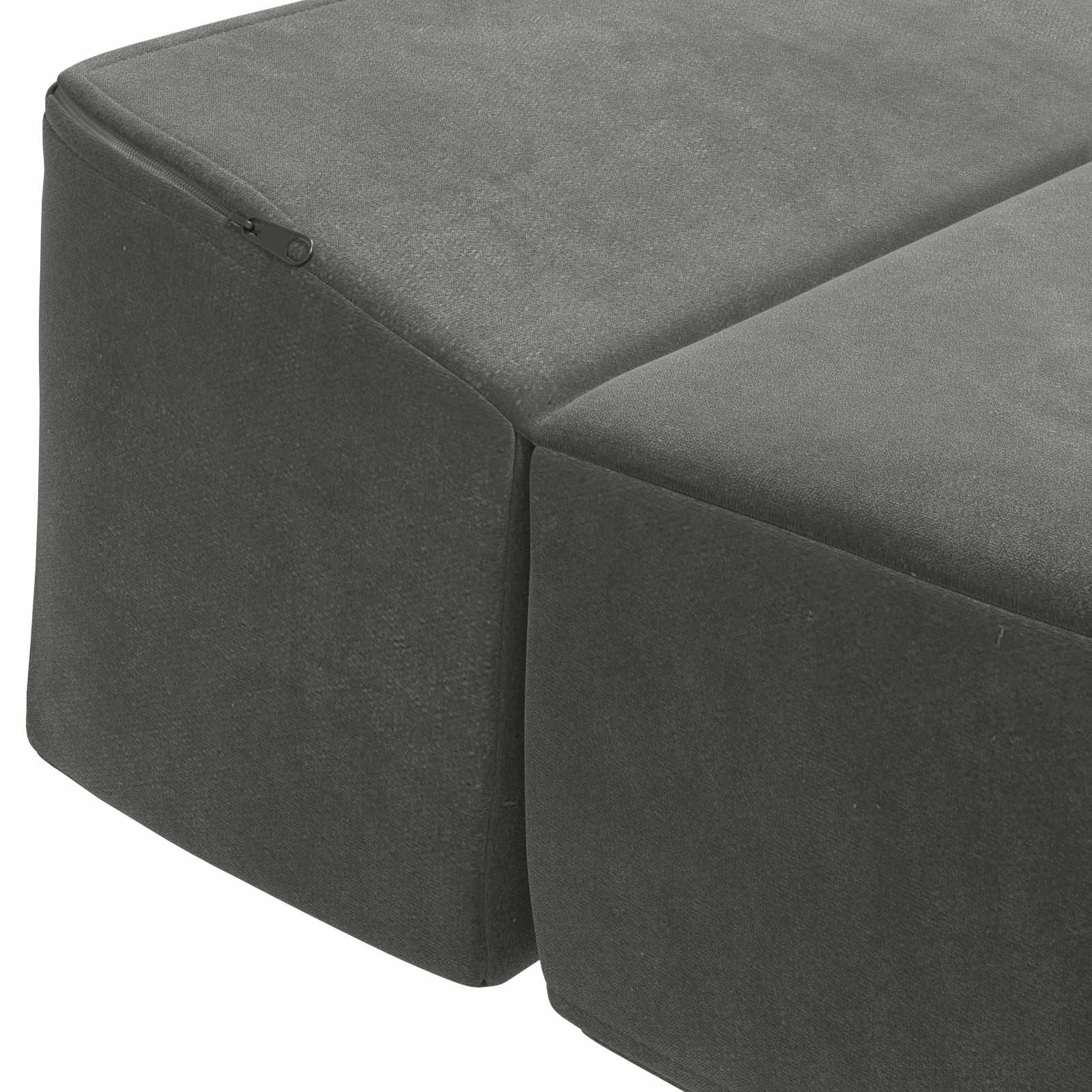 Sofa na razvlačenje Tamnosiva 200 x 70 x 15 cm Baršun