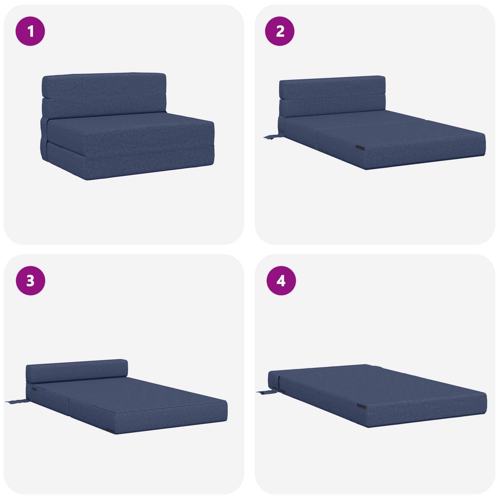 Sofa na razvlačenje Plava 70 x 72 x 60 cm Tkanina