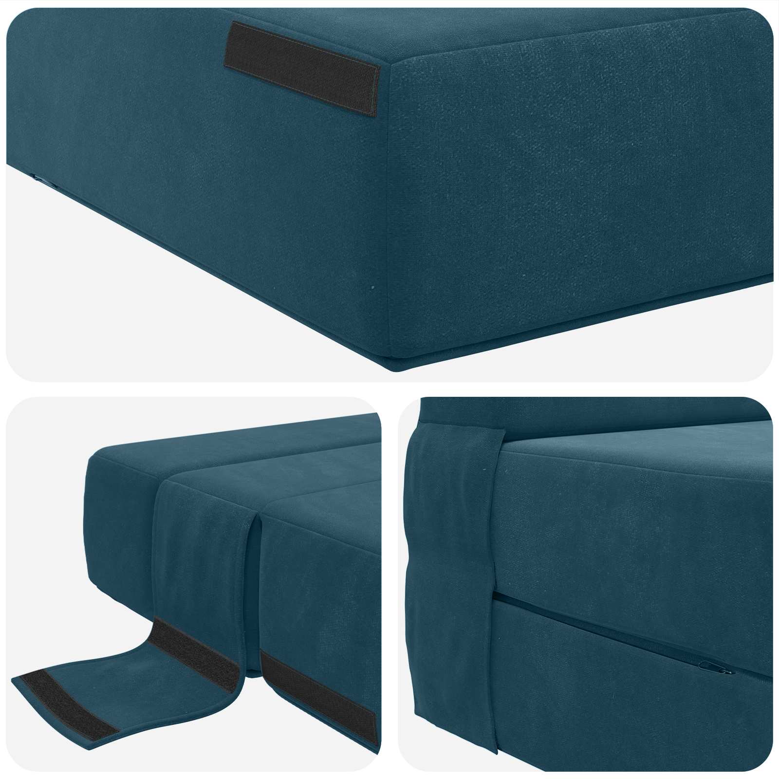 Sofa na razvlačenje Plava 100 x 80 x 60 cm Tkanina