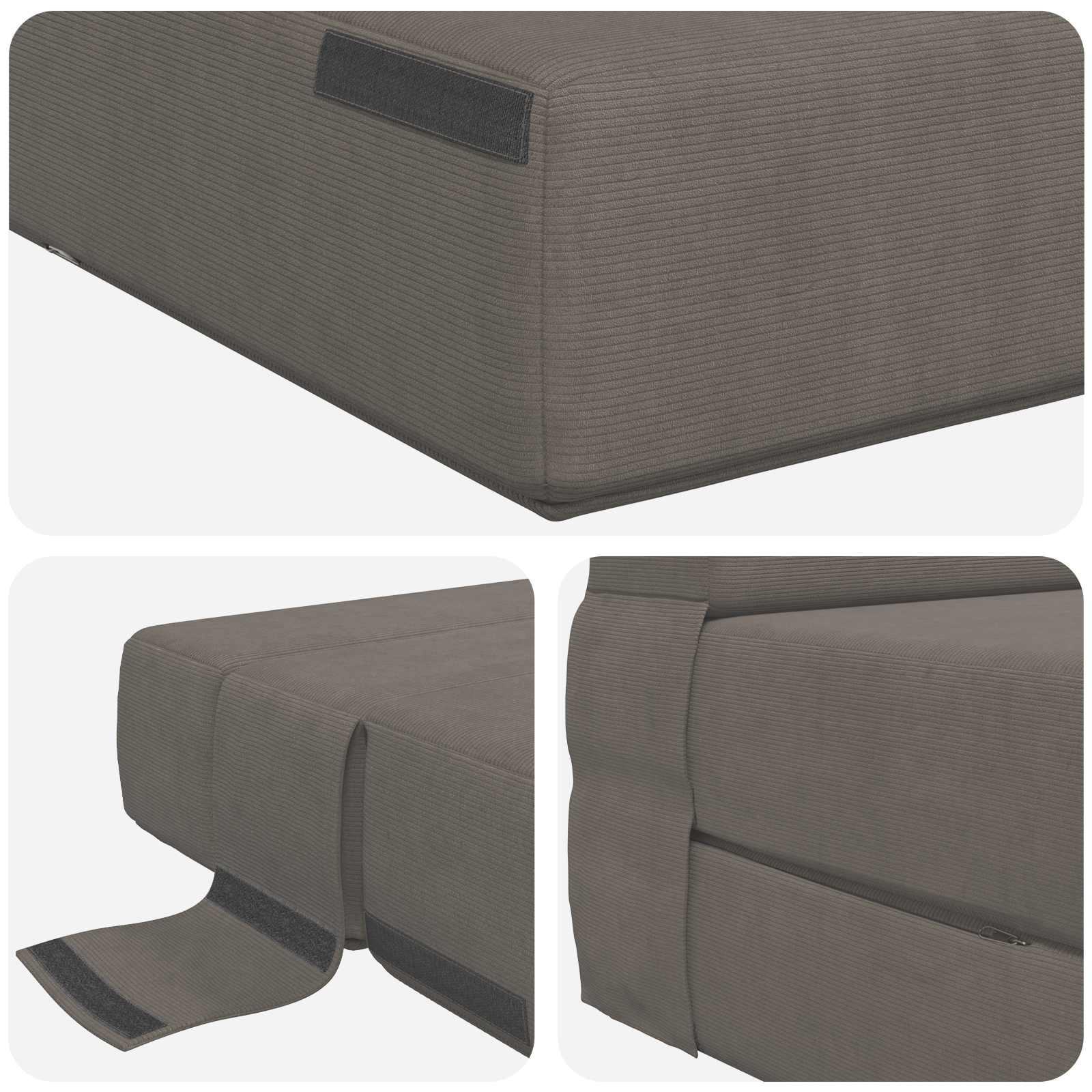 Sofa na razvlačenje Svjetlosiva 100 x 80 x 60 cm Tkanina