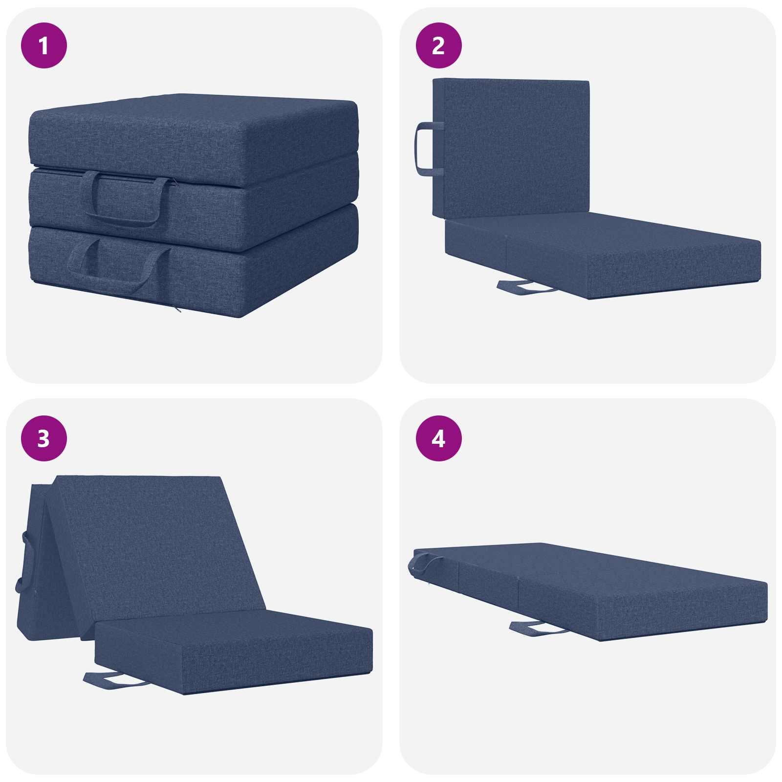 Sofa na razvlačenje 90 x 63 x 45 cm Plava