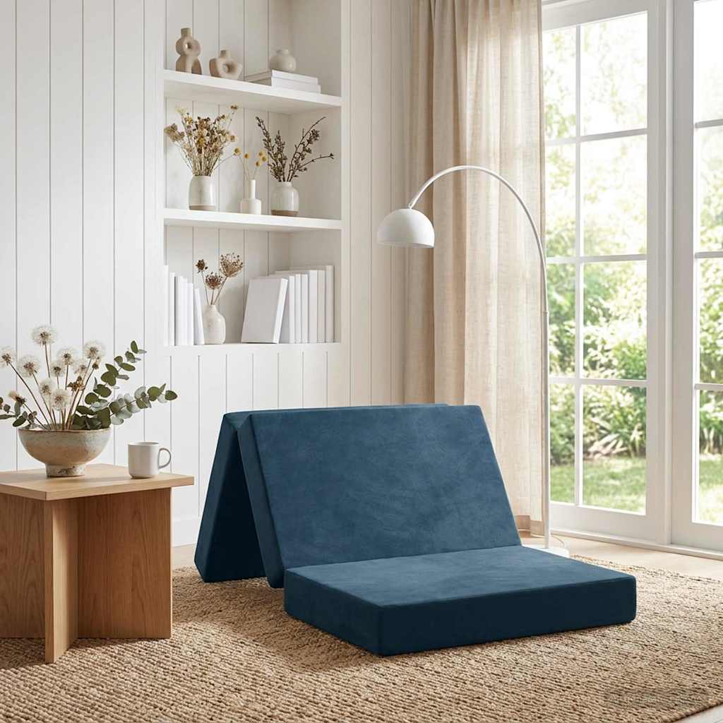 Sofa na razvlačenje 90 x 67 x 45 cm Plava