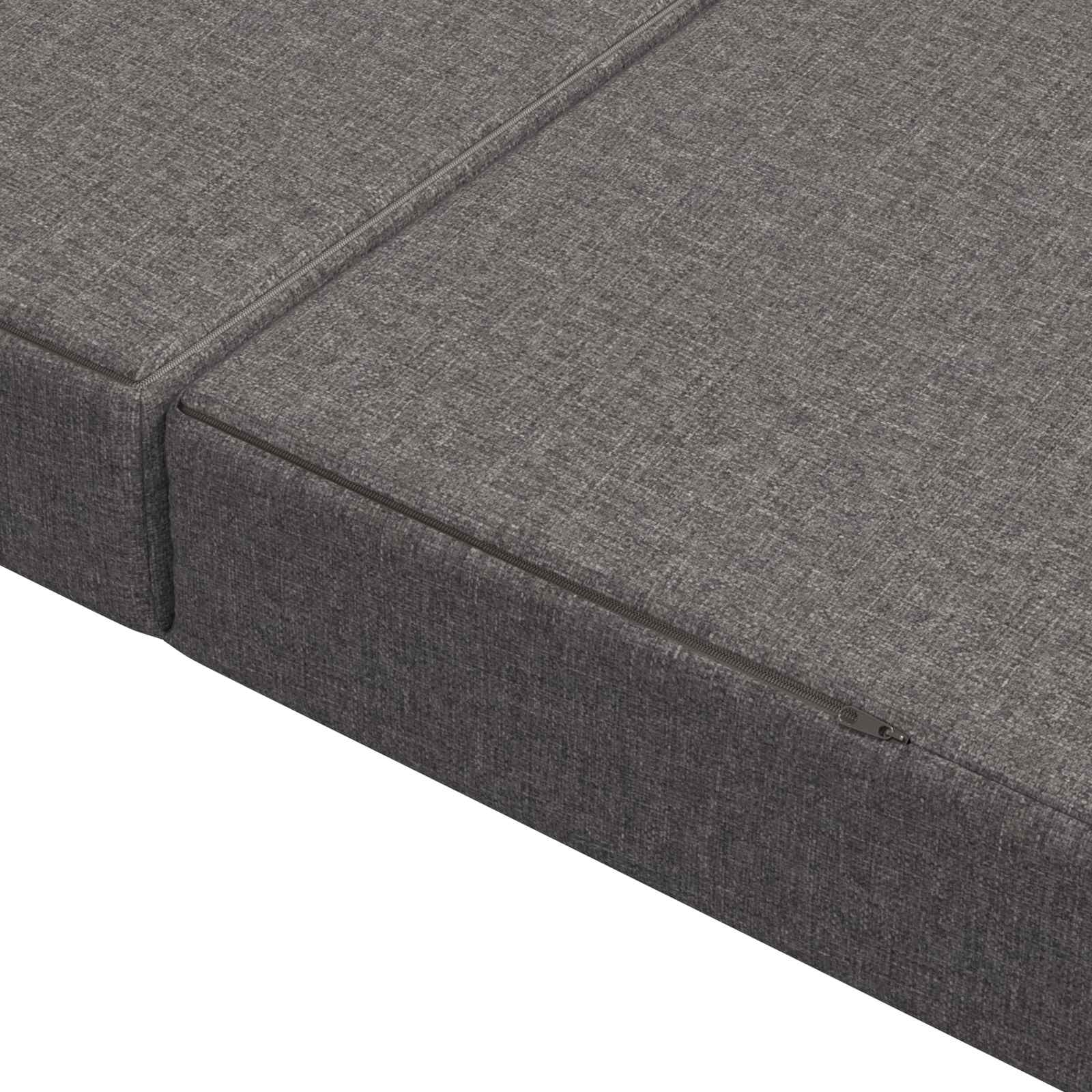 Sofa na razvlačenje 140 x 67 x 45 cm Svjetlosiva