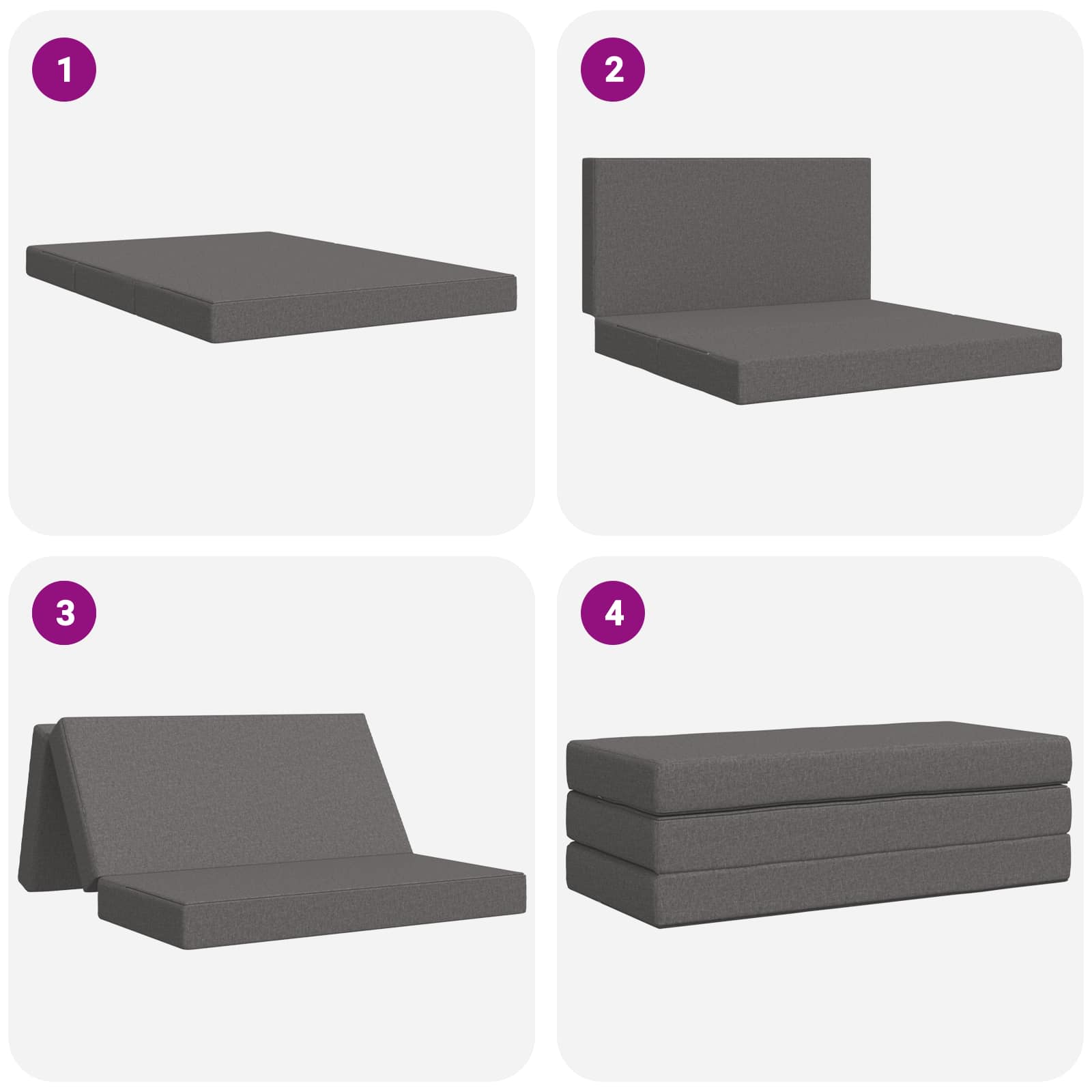 Sofa na razvlačenje 140 x 67 x 45 cm Svjetlosiva