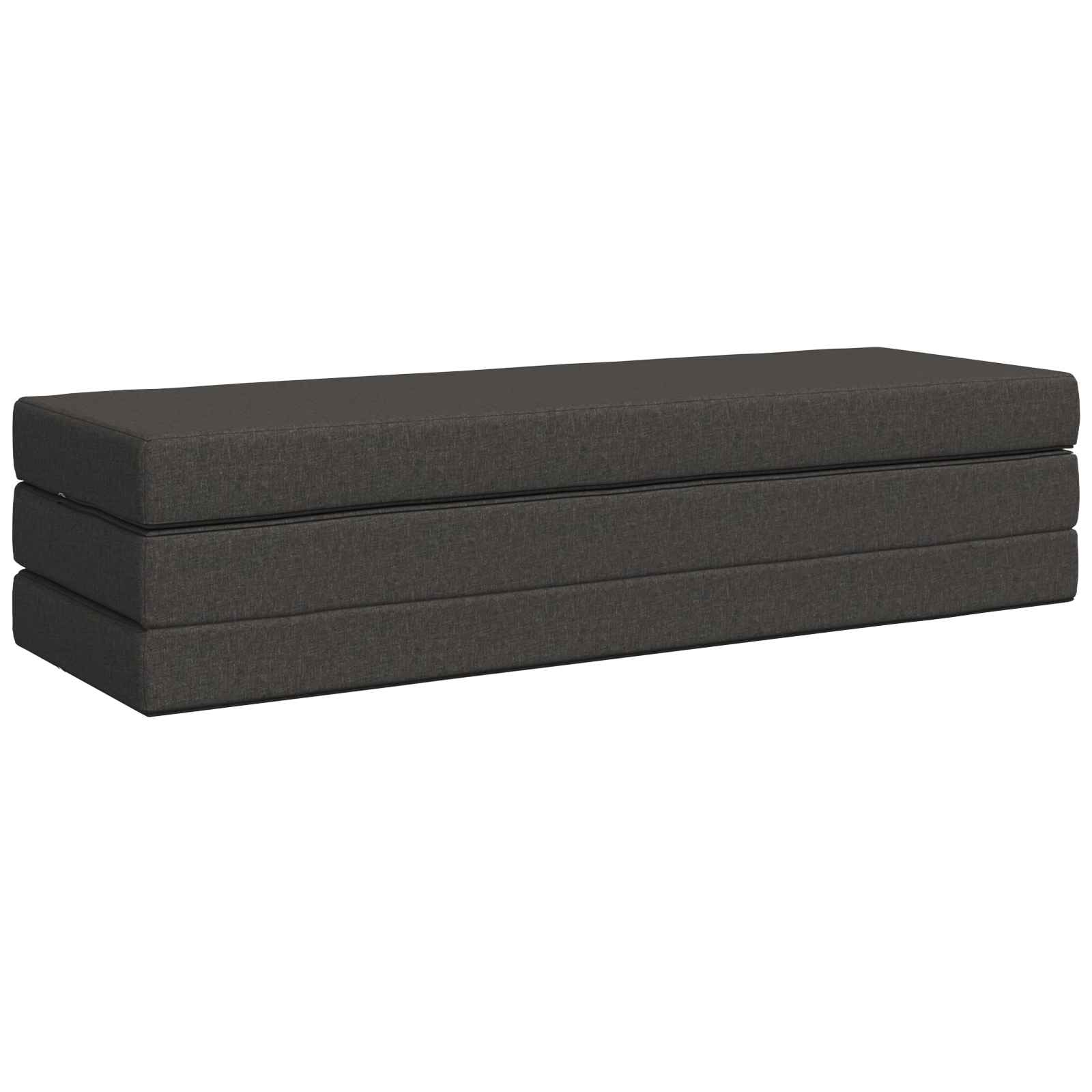 Sofa na razvlačenje 180 x 67 x 45 cm Tamnosiva