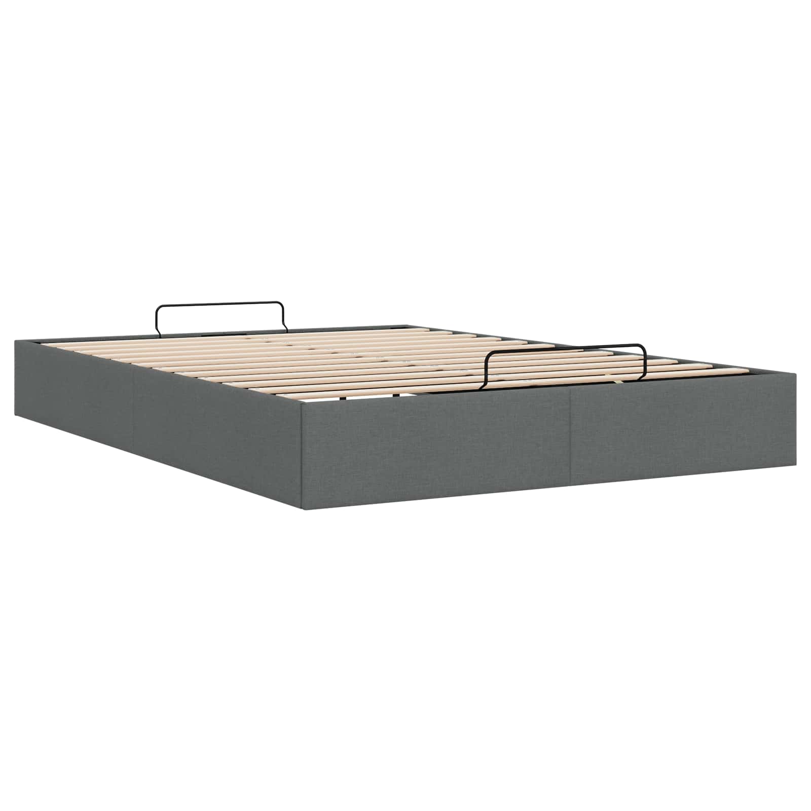 Otomanski krevet Tamnosiva 153 x 203 cm Tkanina