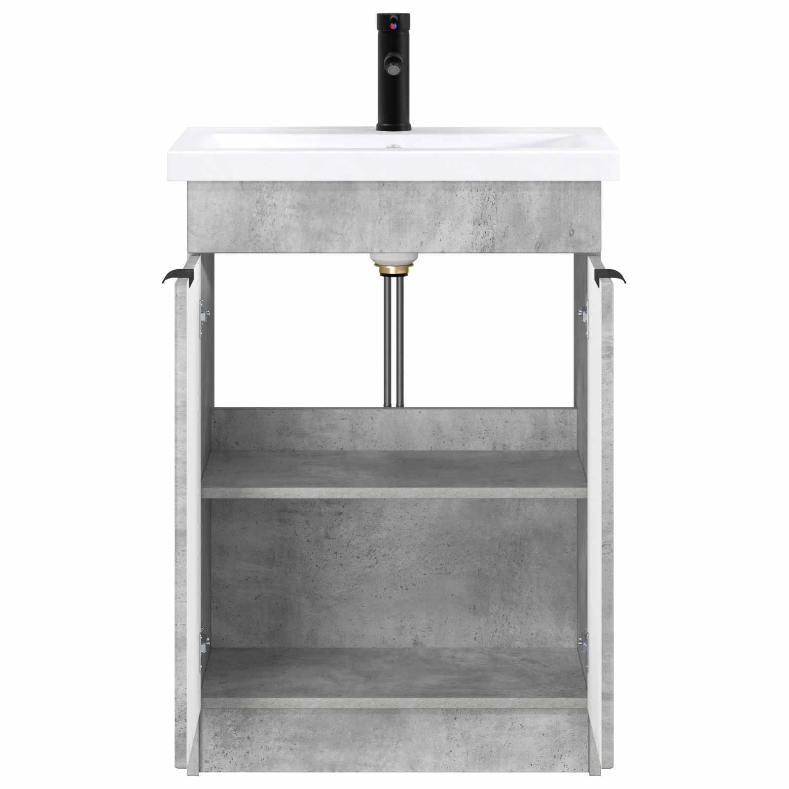 Set namještaja za kupaonicu Betonska siva 56 x 37,5 x 81 cm
