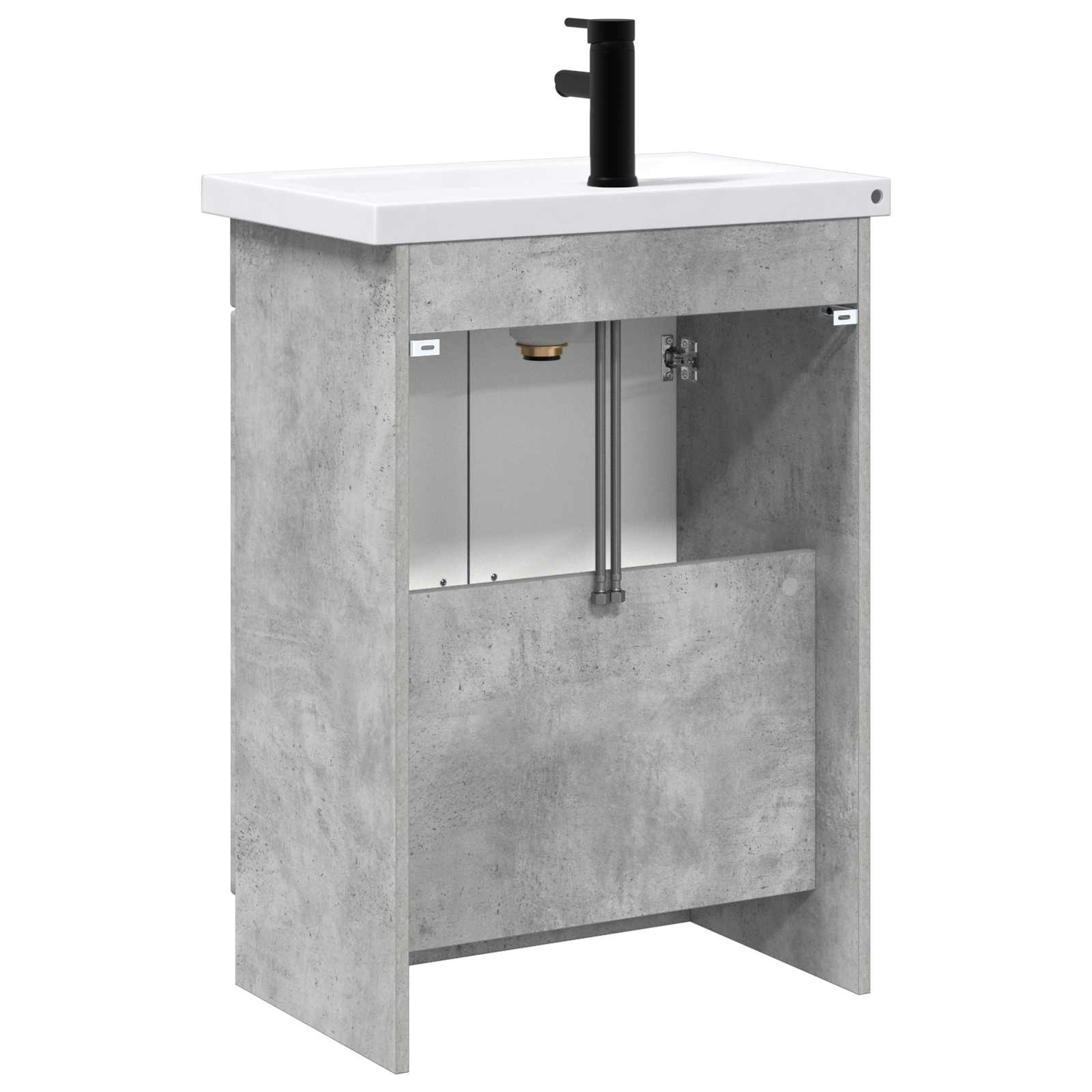 Set namještaja za kupaonicu Betonska siva 56 x 37,5 x 81 cm