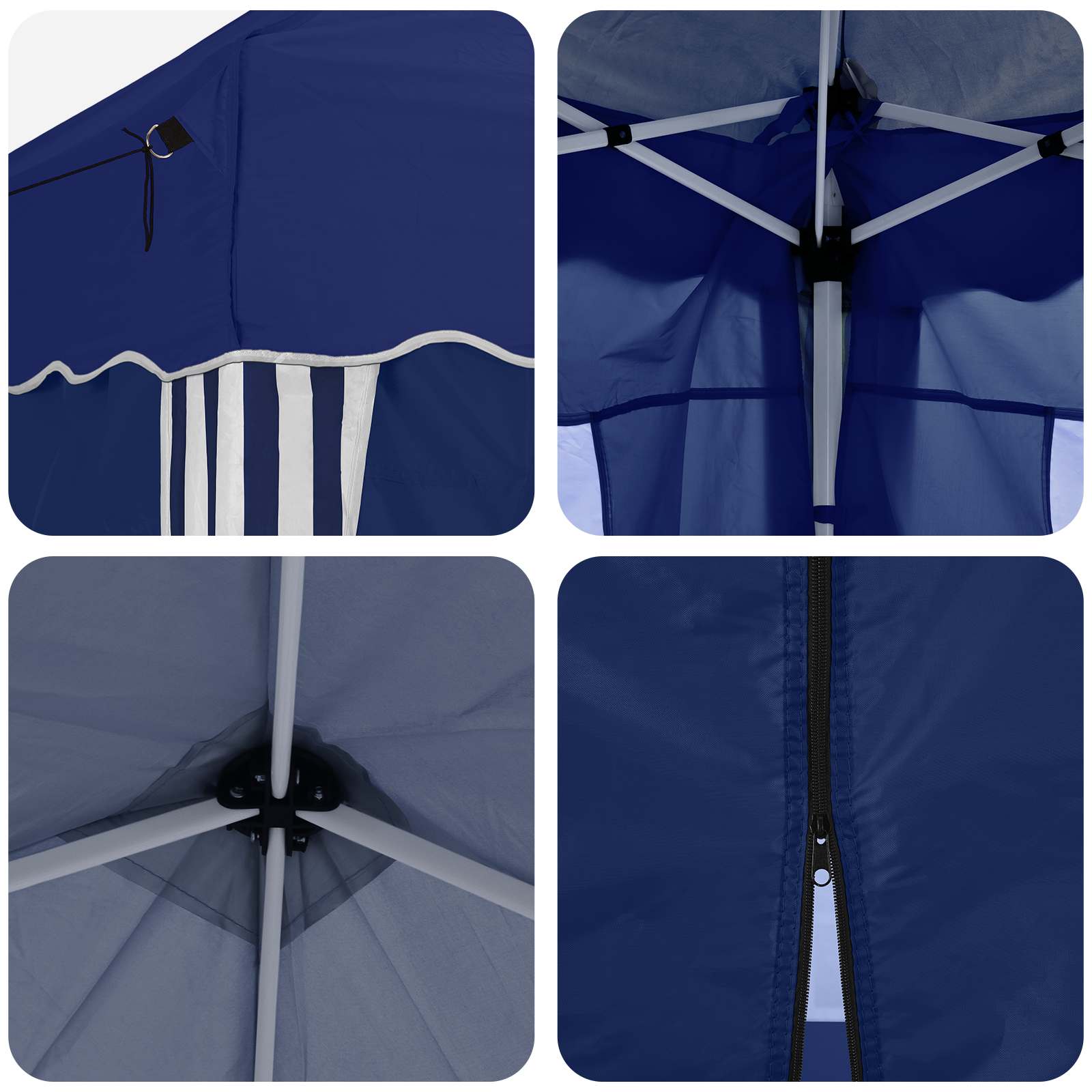 Rastezljivi šator za zabave 195 x 195 x 245 cm Plava