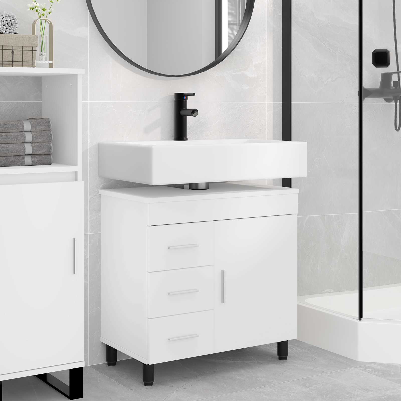 Toaletna jedinica Bijela 60 x 35 x 60 cm Konstruirano drvo