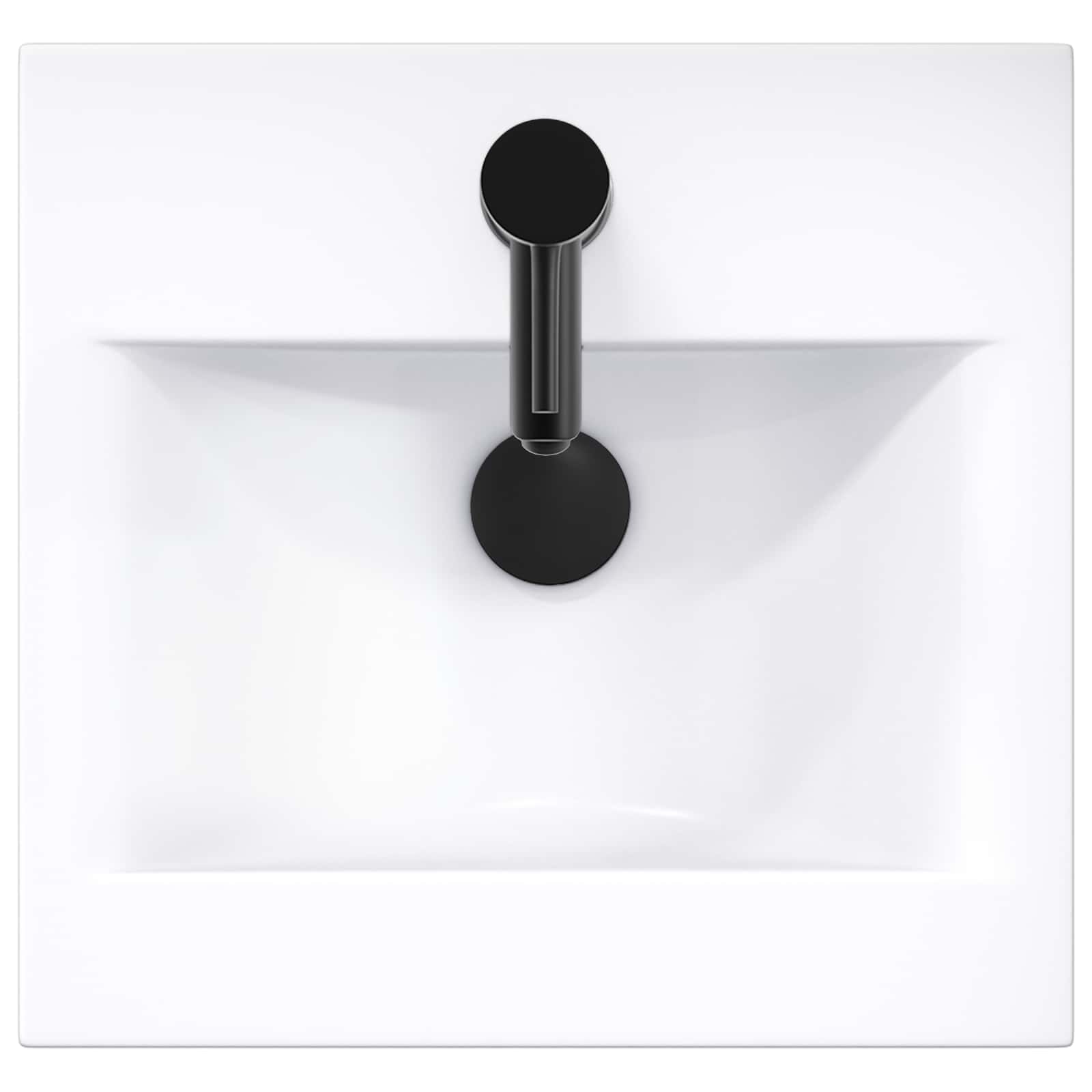 Kupaonski umivaonik s sudoperom Crna 42 x 40 x 84,5 cm