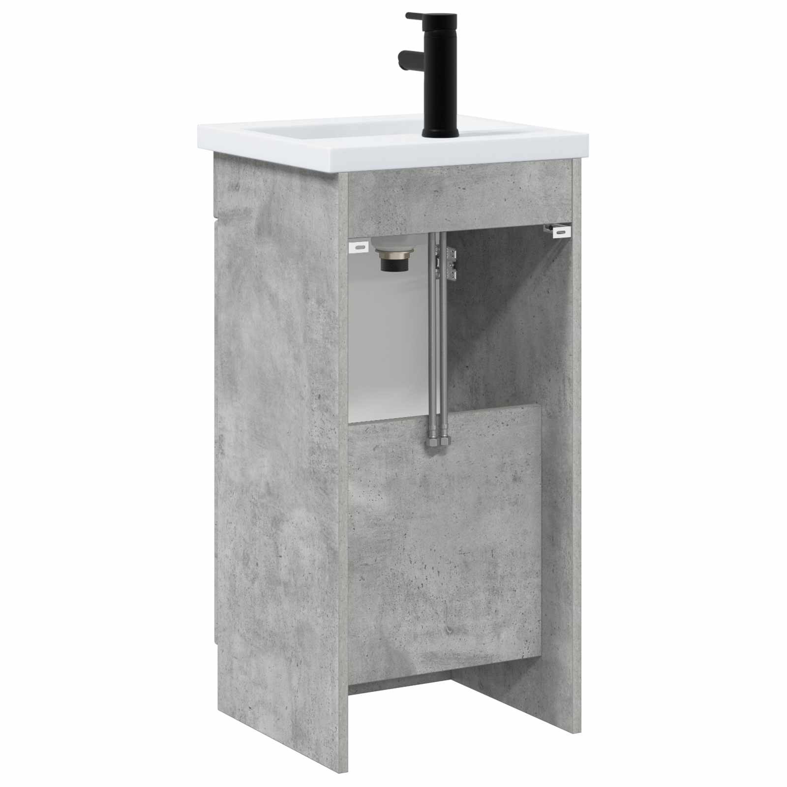 Kupaonski umivaonik s sudoperom Betonska siva 42 x 40 x 84,5 cm