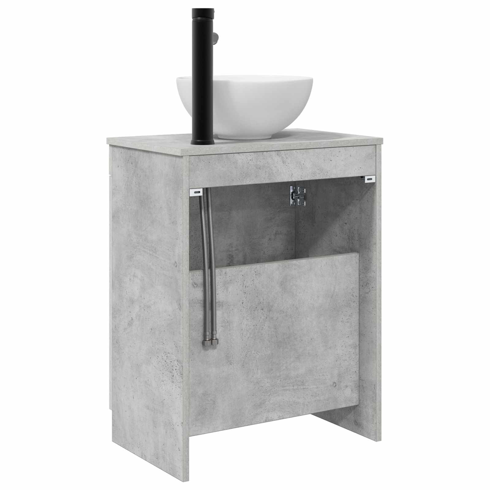 Kupaonski umivaonik s sudoperom Betonska siva 54 x 35 x 83 cm