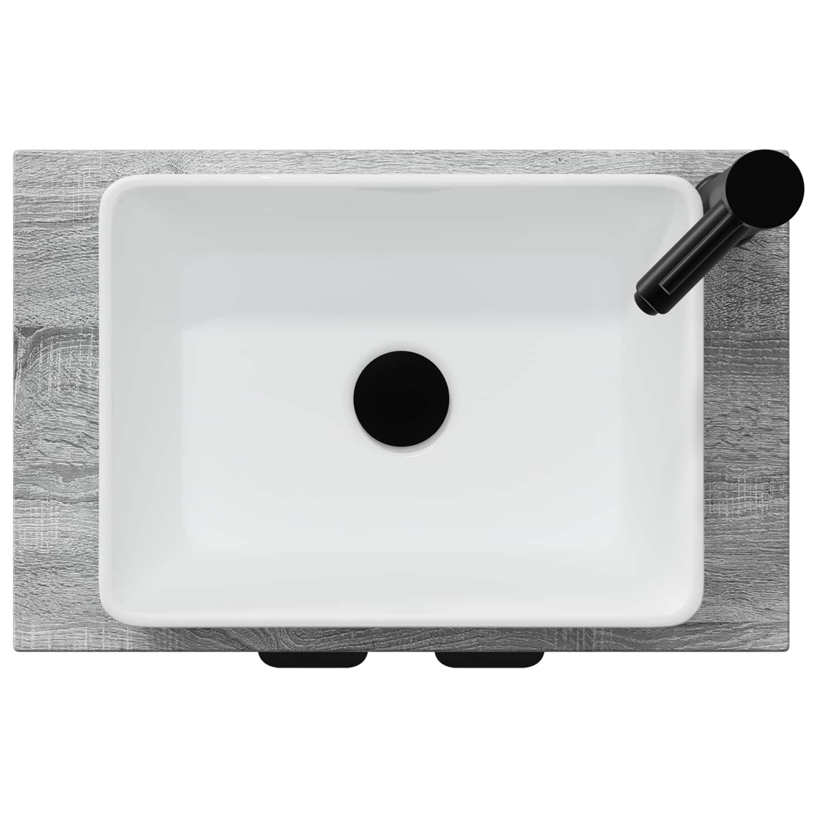 Kupaonski umivaonik s sudoperom Siva Sonoma 54 x 35 x 83 cm