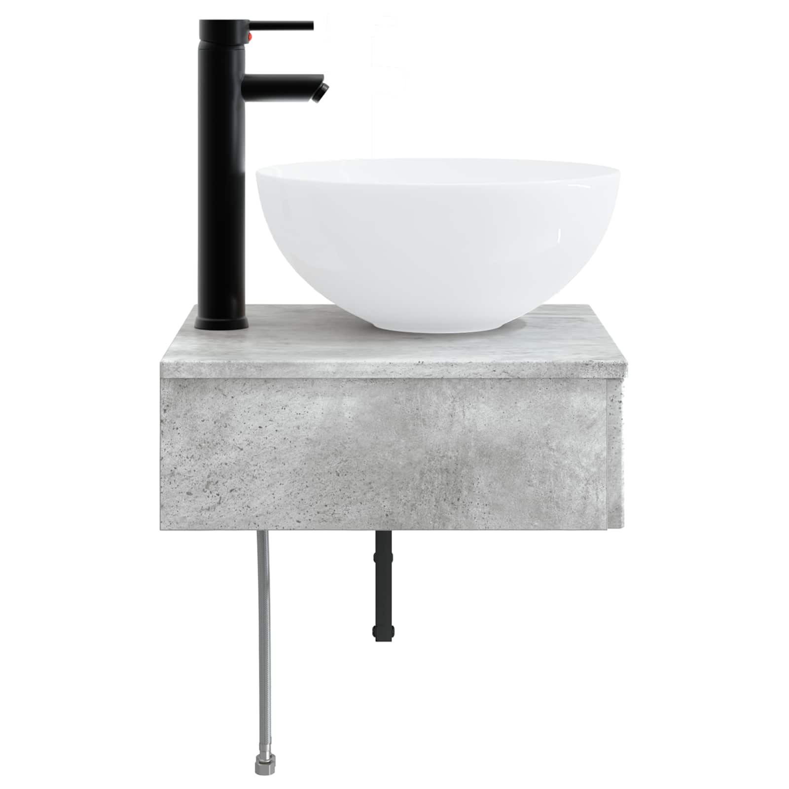 Zidni sudoper Betonska siva 40 x 41 x 40,5 cm Konstruirano drvo
