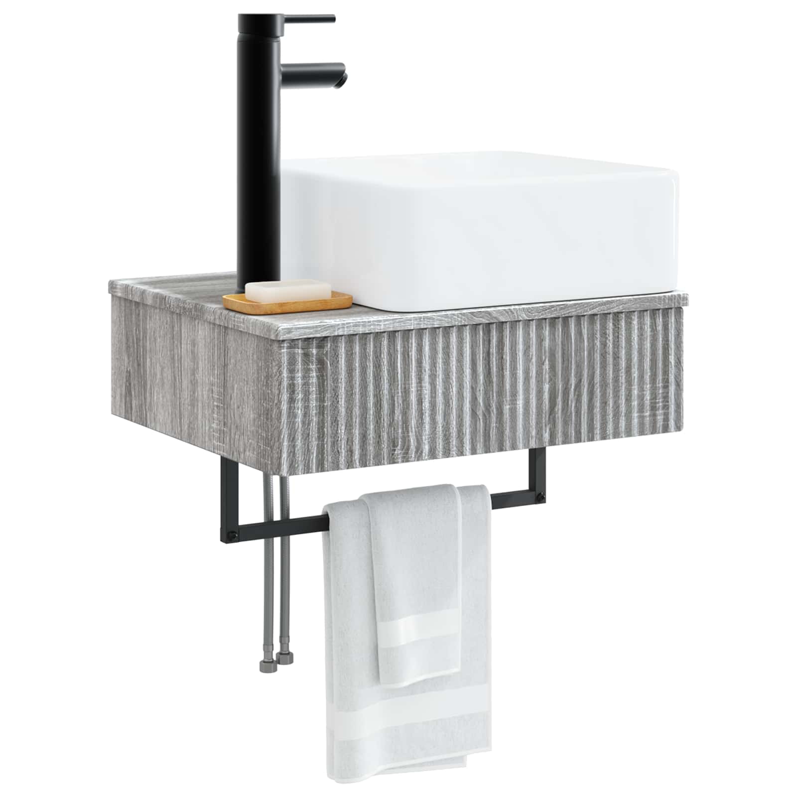 Zidni sudoper Siva Sonoma 50 x 41 x 39 cm Konstruirano drvo
