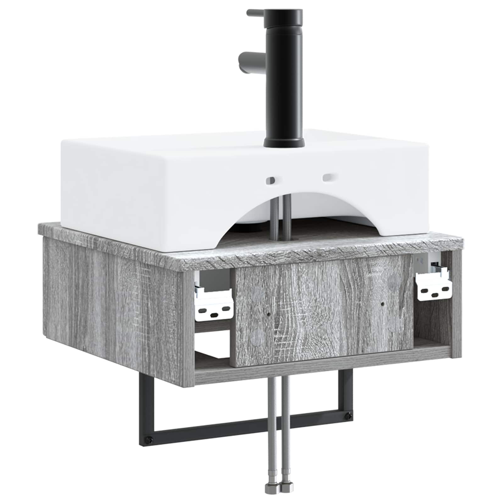 Zidni sudoper Siva Sonoma 40 x 41 x 39 cm Konstruirano drvo