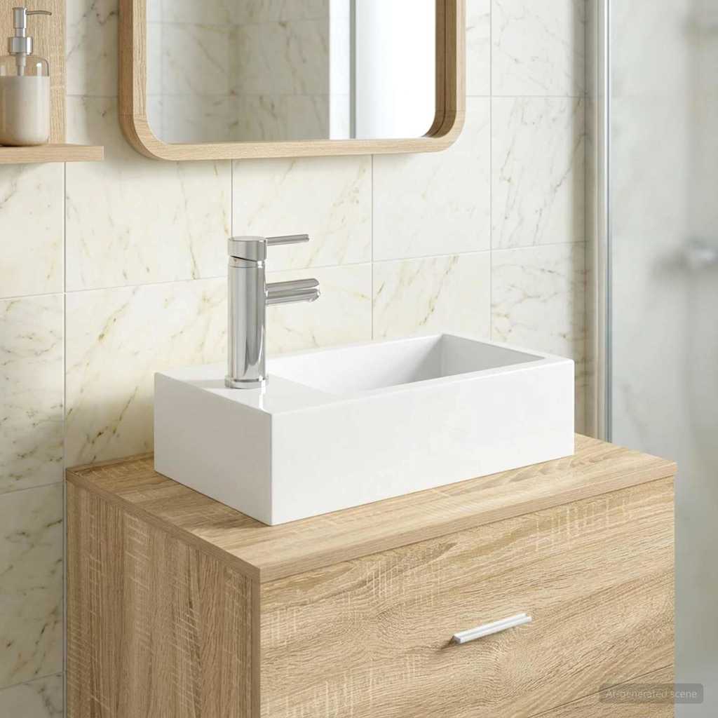 Umivaonik za kupaonicu Krom 45,5 x 25,5 x 13 cm Metal