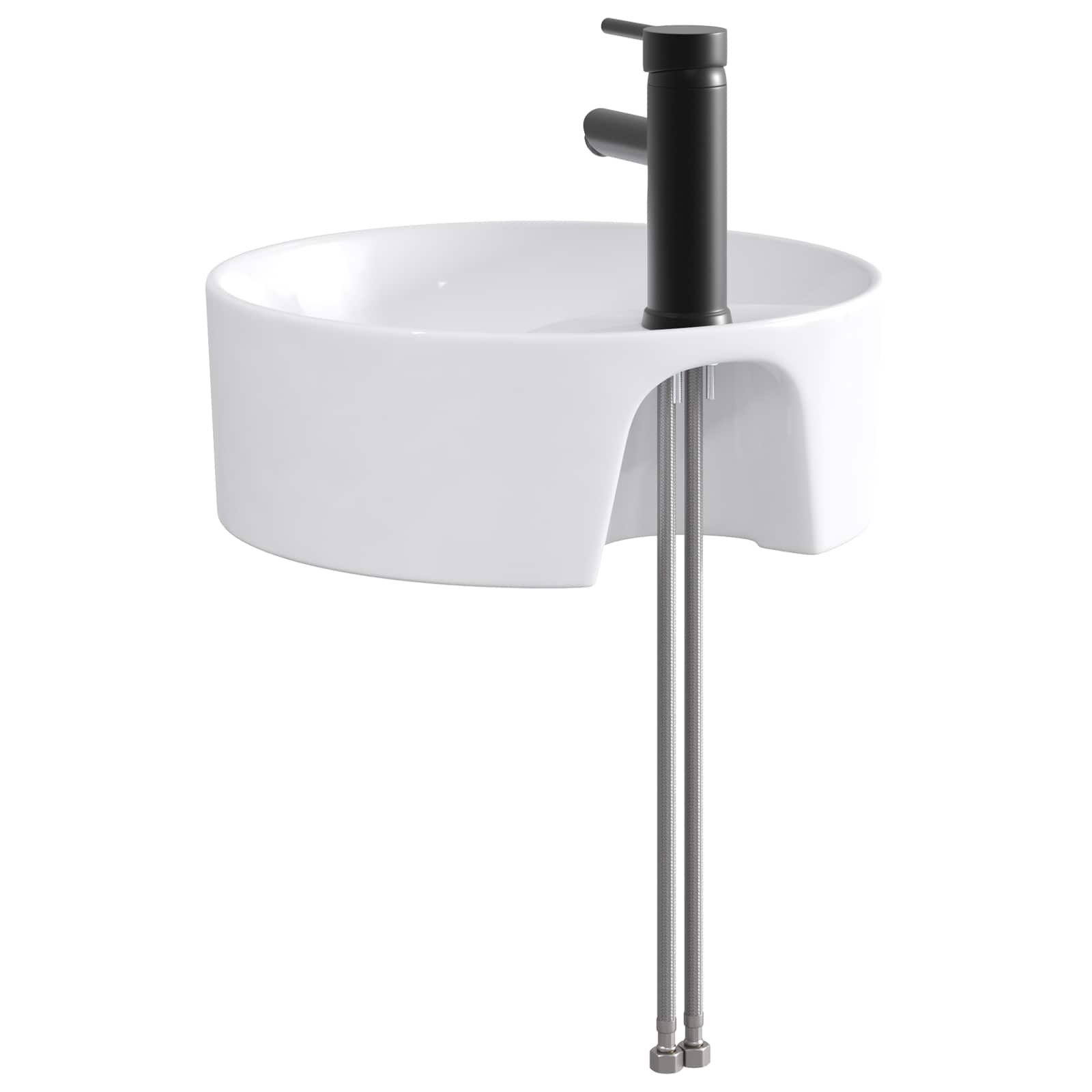 Umivaonik za kupaonicu Mat Crna 40,5 x 40,5 x 15 cm Metal
