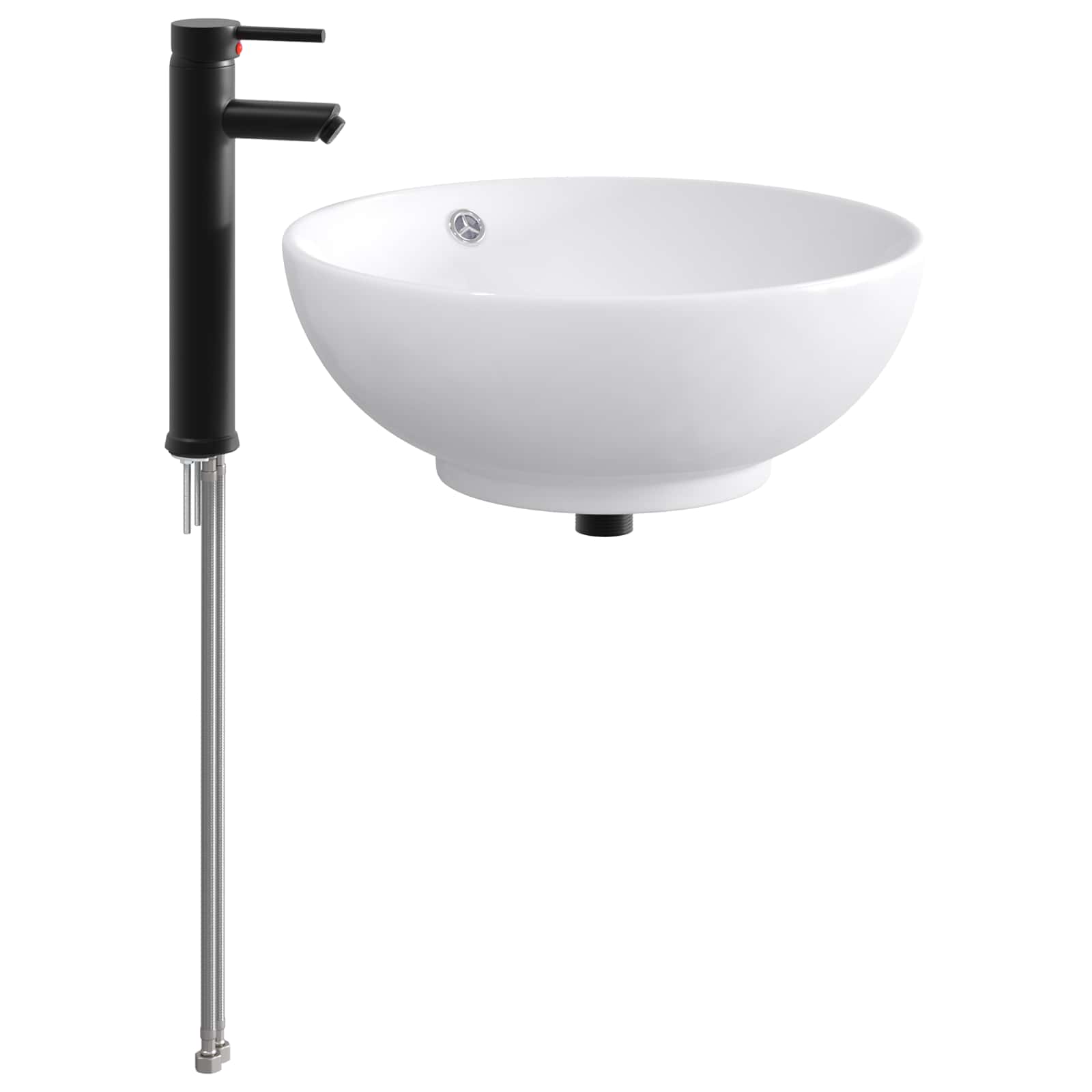 Umivaonik za kupaonicu Mat Crna 44 x 44 x 16 cm Metal