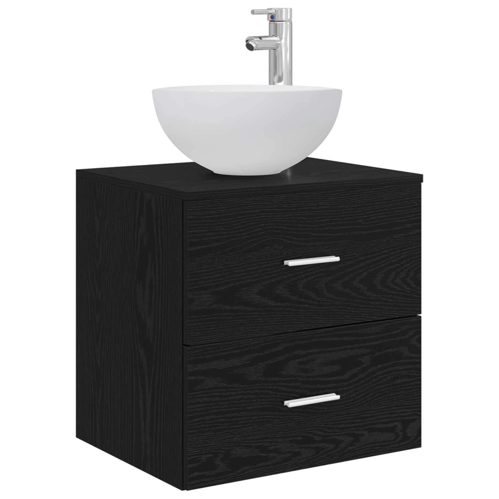 Umivaonik s policom Crni hrast 49,5 x 41 x 64,5 cm