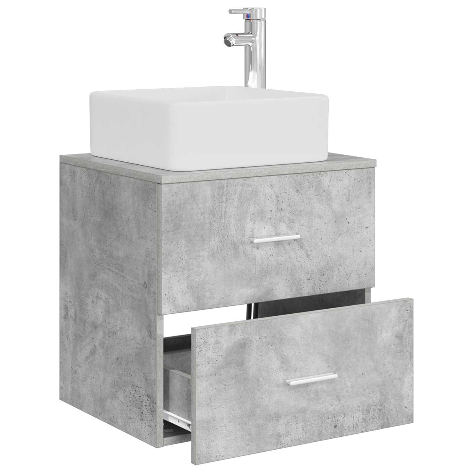 Umivaonik s policom Betonska siva 49,5 x 41 x 63 cm