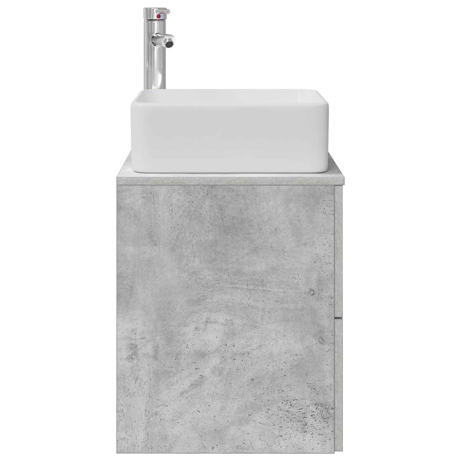 Umivaonik s policom Betonska siva 53 x 34,5 x 63 cm