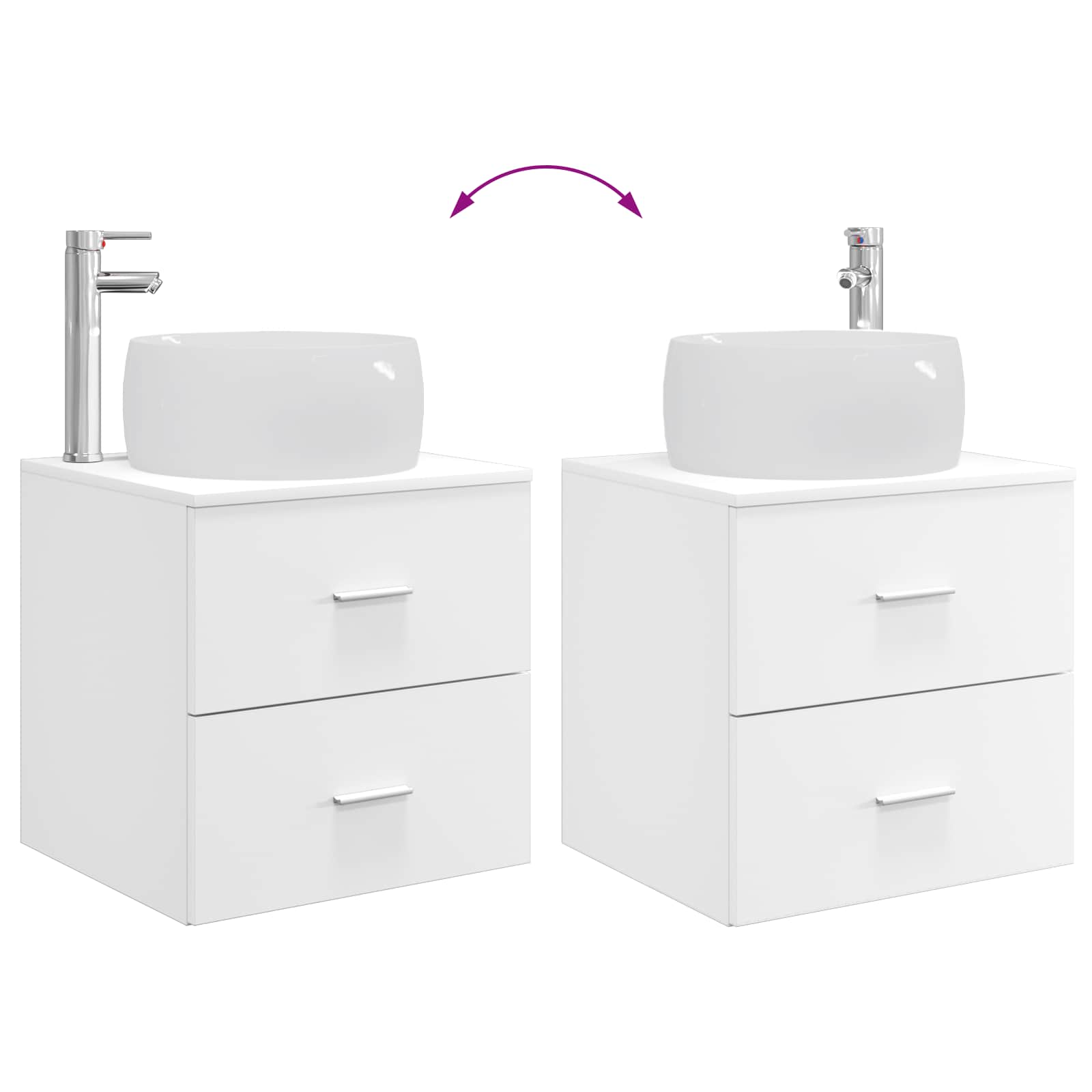 Umivaonik s policom Bijela 49,5 x 44,5 x 66 cm