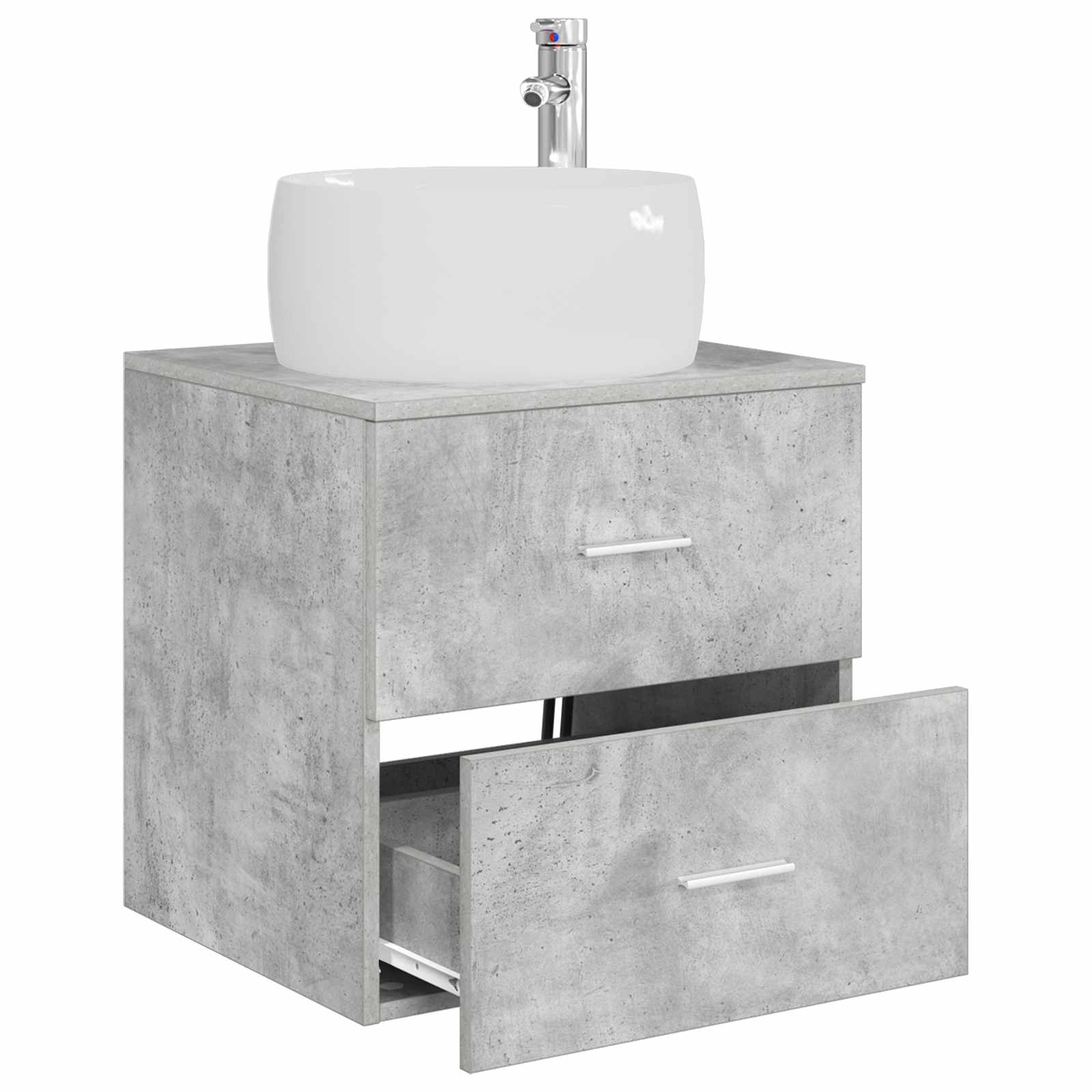 Umivaonik s policom Betonska siva 49,5 x 44,5 x 66 cm