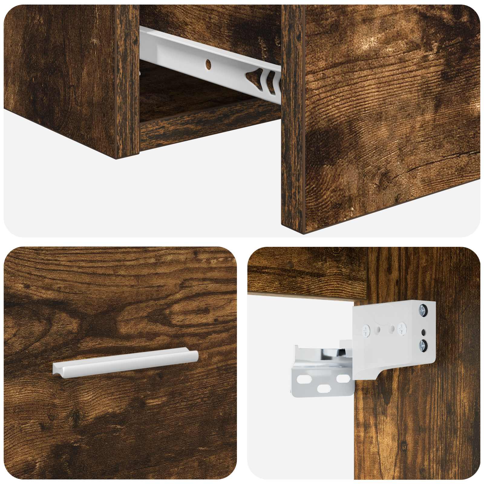 Umivaonik s policom Dimljeni hrast 49,5 x 44,5 x 65,5 cm
