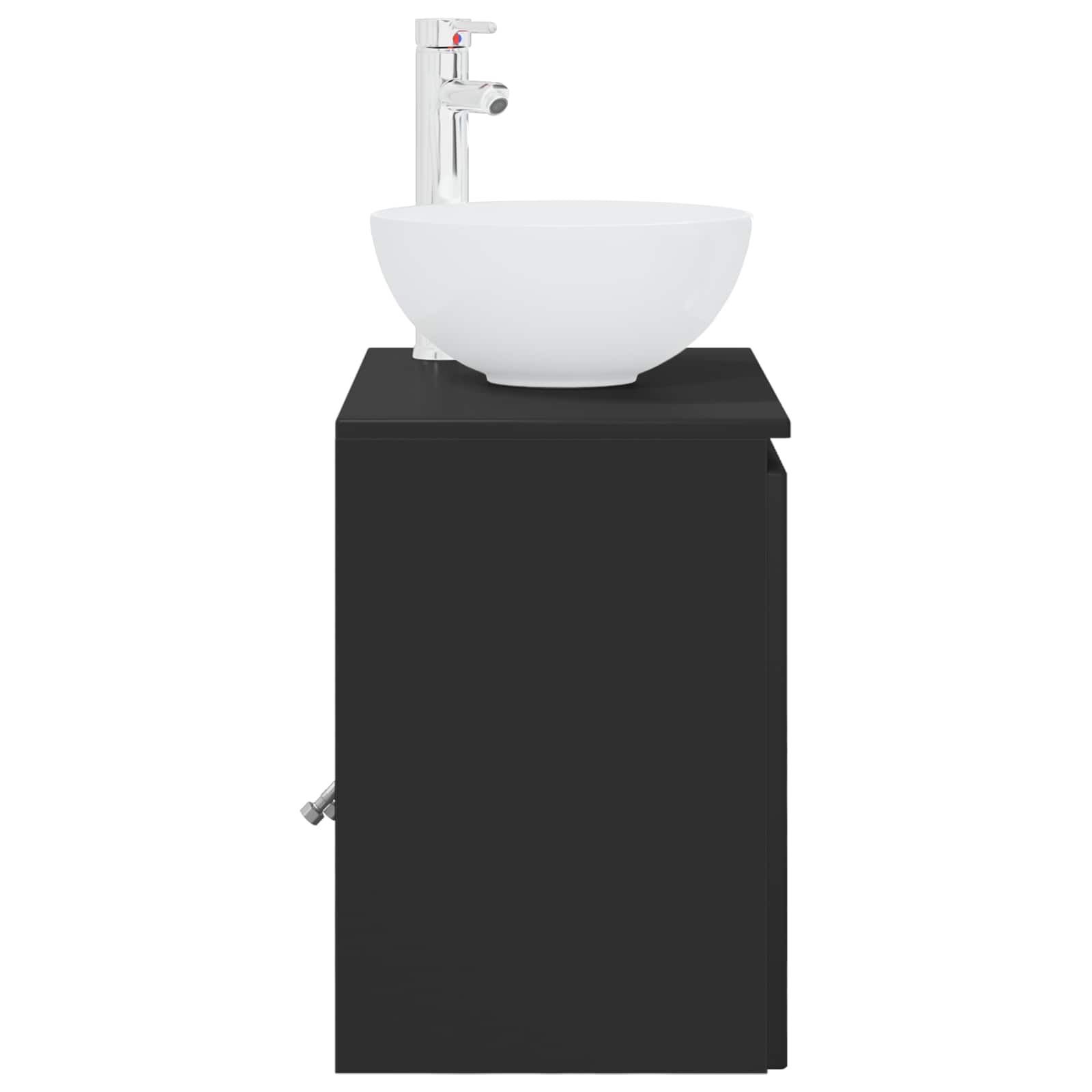 Umivaonik s policom Crna 49,5 x 35 x 63 cm Konstruirano drvo