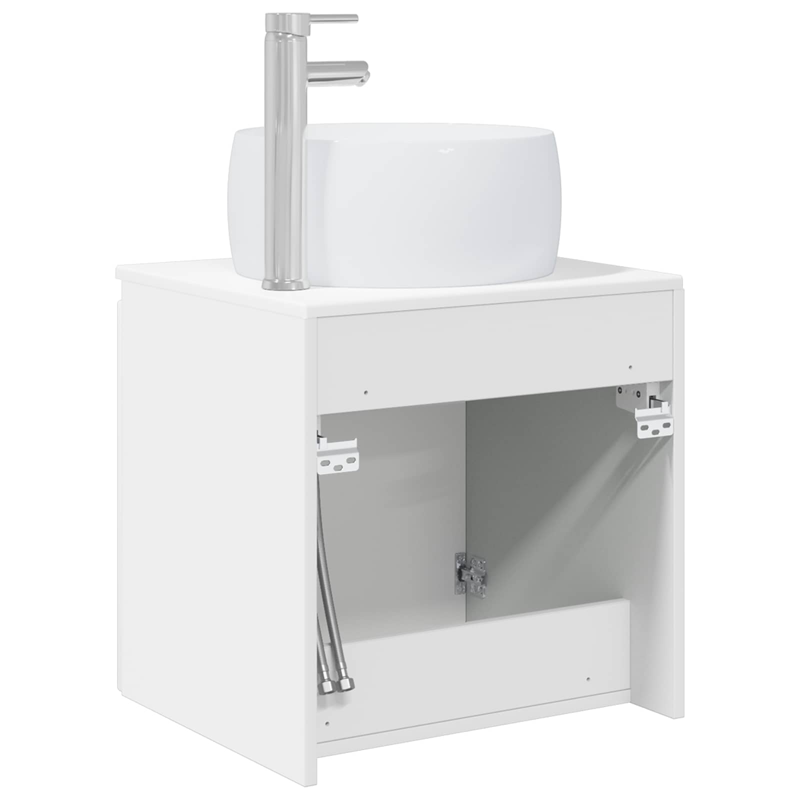 Umivaonik s policom Bijela visokog sjaja 49,5 x 44,5 x 66 cm