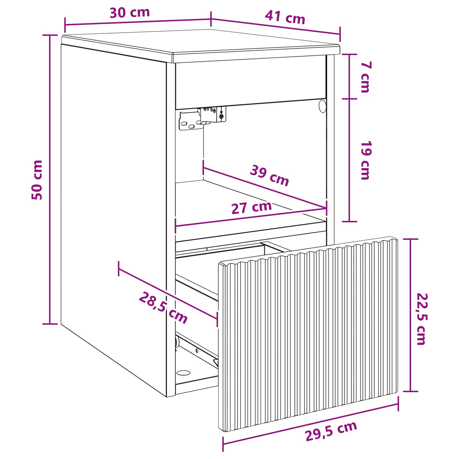 Kupaonski ormar Staro drvo 30 x 41 x 50 cm Konstruirano drvo