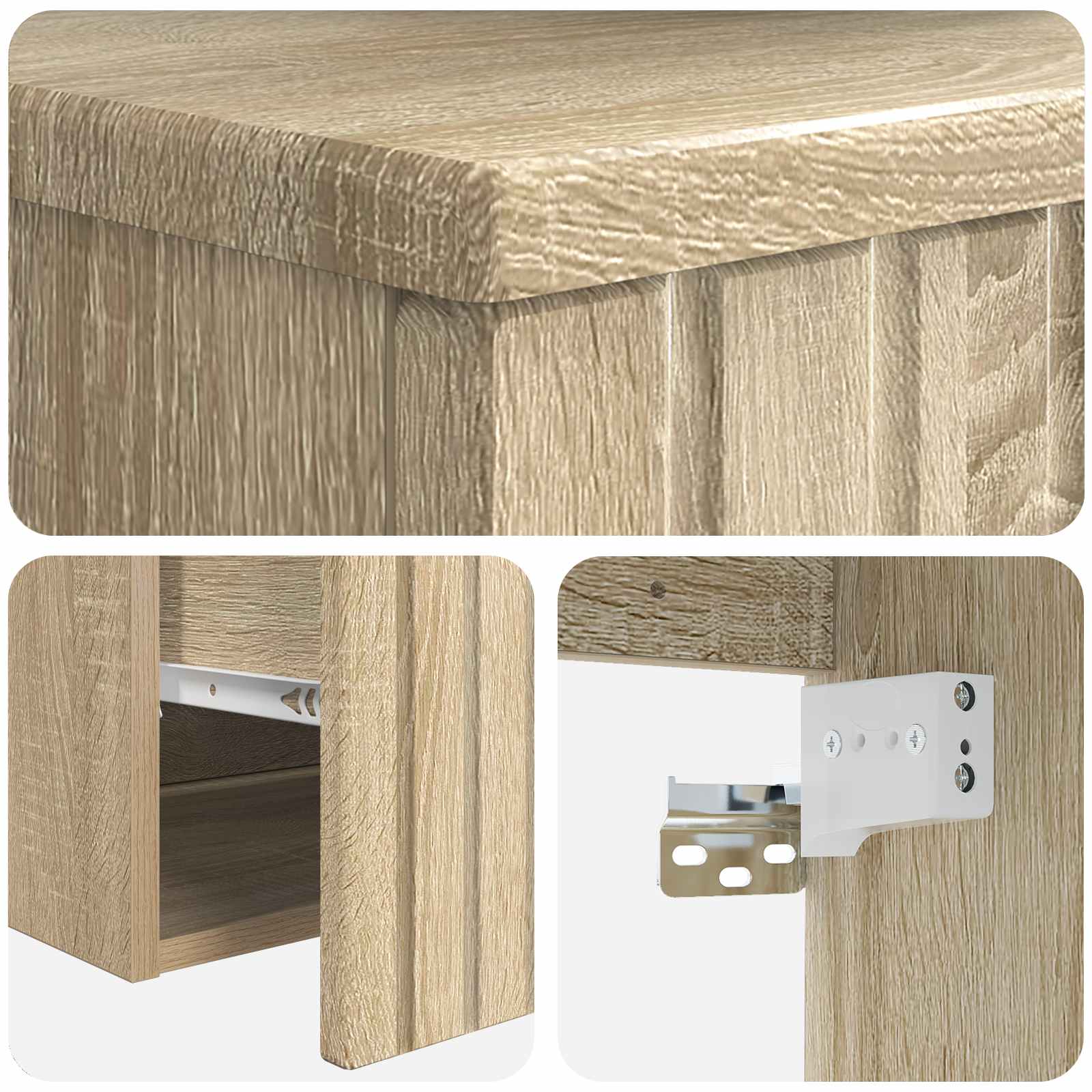 Umivaonik s policom za zid Hrast sonoma 49 x 44,5 x 65 cm